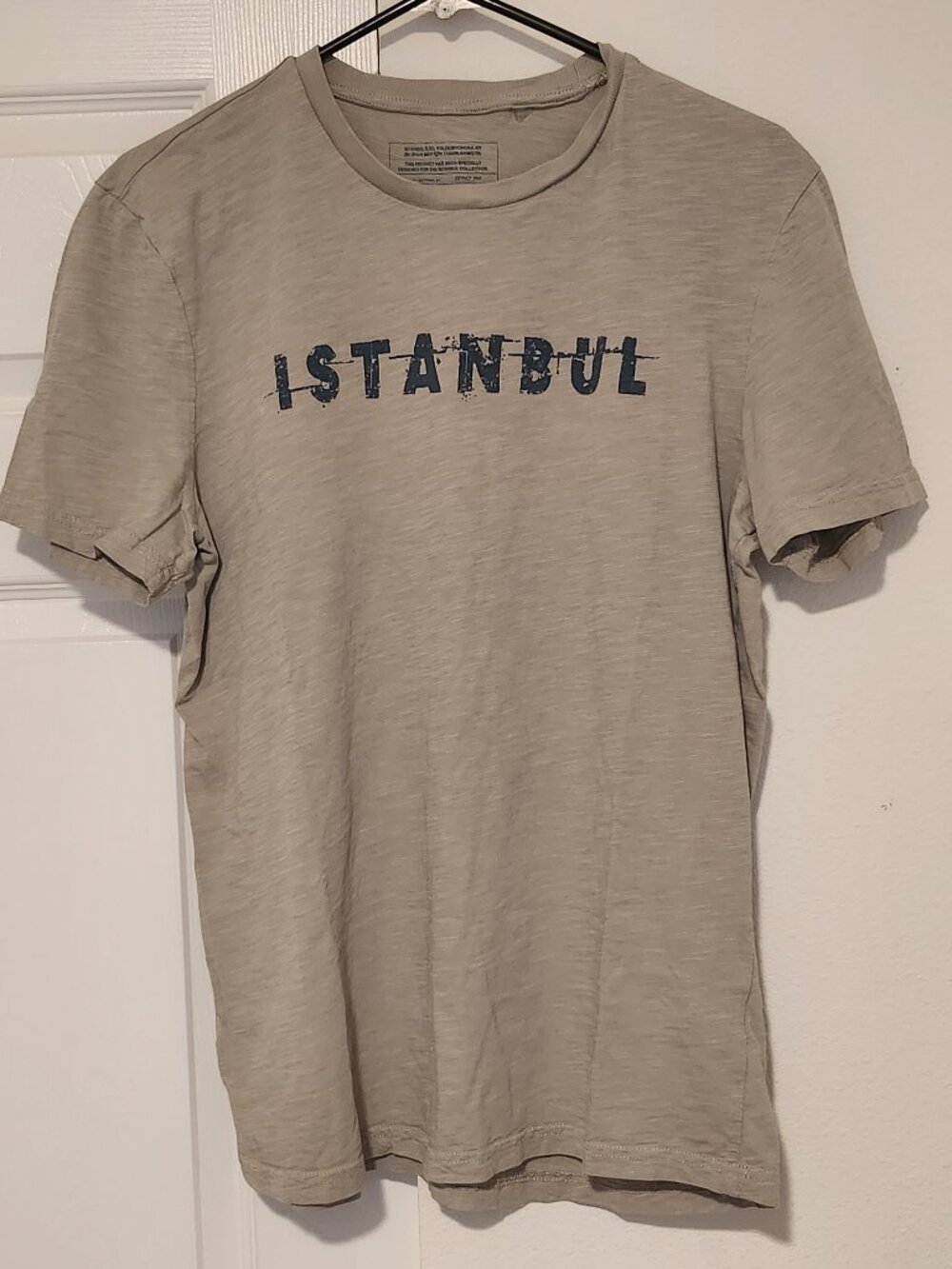 Mavi Jeans Istanbul Printed Grey Cotton T-Shirt Size L